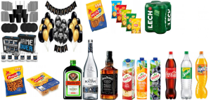 Zestaw na wieczór kawalerski dla 6 osób czarno- złoty 