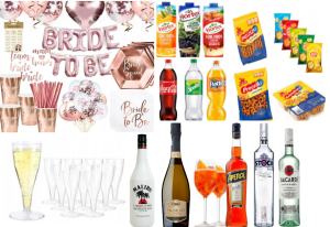 Zestaw na  Wieczór Panieński - różowe złoto dla 6 osób