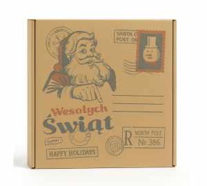 Pudełko Świąteczne na prezent LIST do Mikołaja