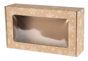 Pudełko świąteczne Śnieżki z okienkiem 