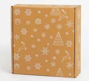 Pudełko Świąteczne Śnieżynki Renifery