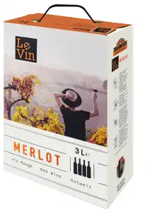 Wino Le Vin Merlot czerwone wytrawne 3 l (bag-in-box)